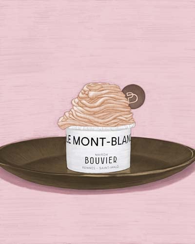 Dessin d'une pâtisserie Mont-Blanc